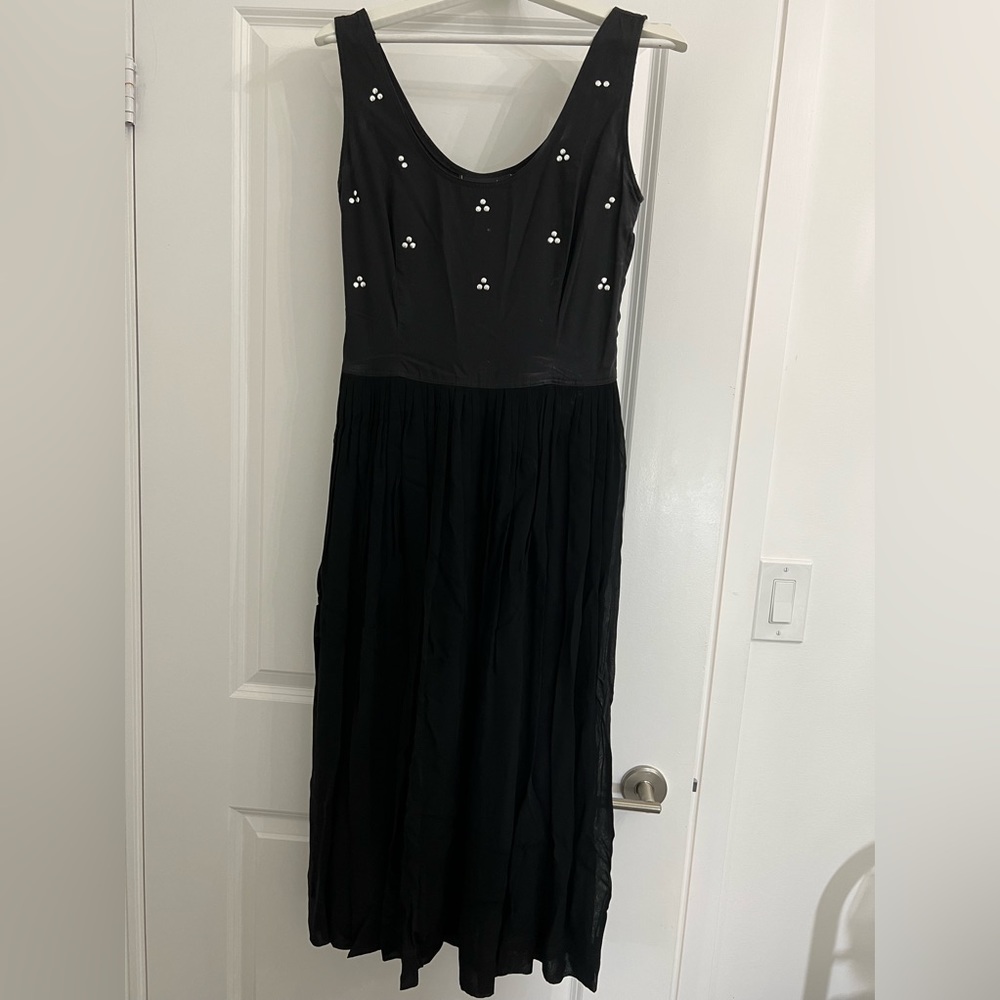 Ferretti sleeveless dress with silver